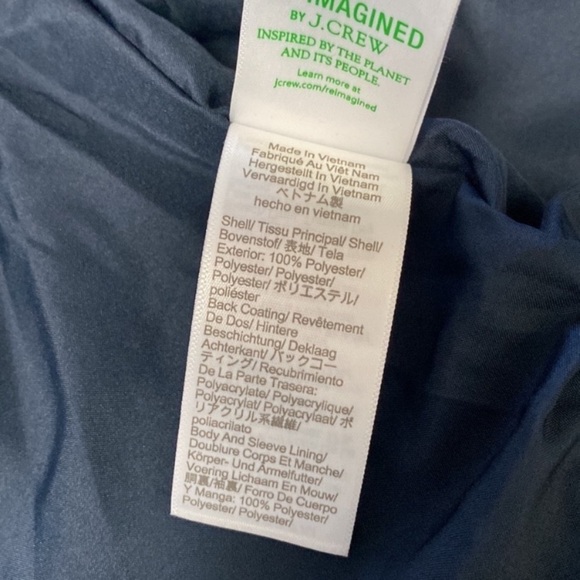 J Crew Factory Vail Puffer Coat with Hood Navy Blue Size LP - Picture 13 of 14